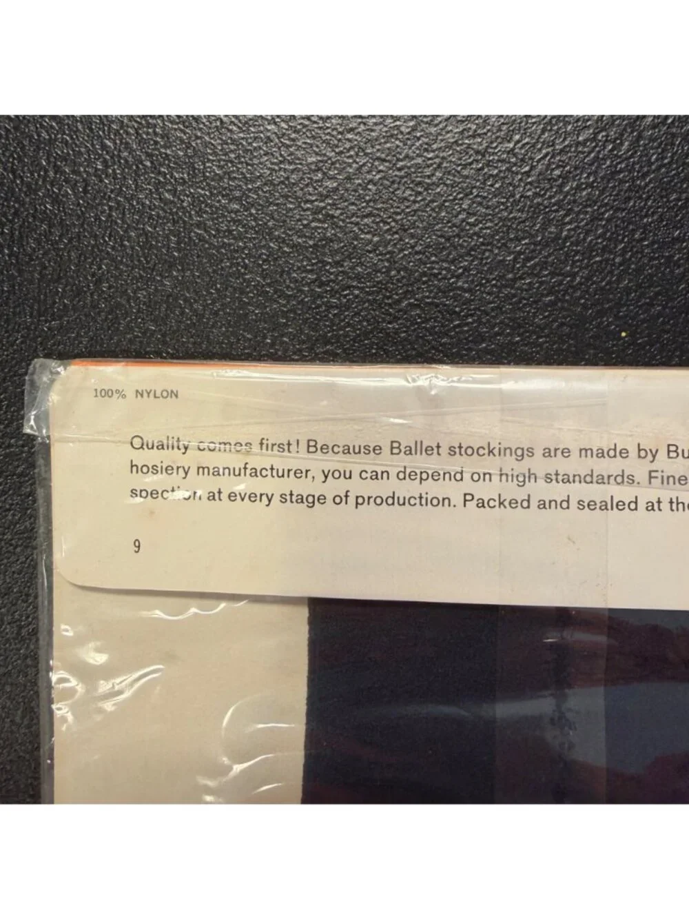 VTG Ballet Cantrece II One Size Pantyhose Dress Blue NOS Burlington Hosiery USA